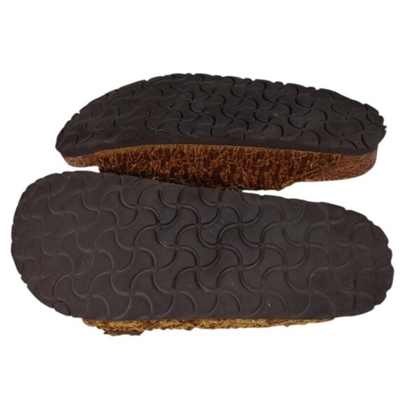 Birkenstock Womens 7.5 Eu 38 Arizona Olive Gold Green Crushed Velvet Sandals - Picture 13 of 15